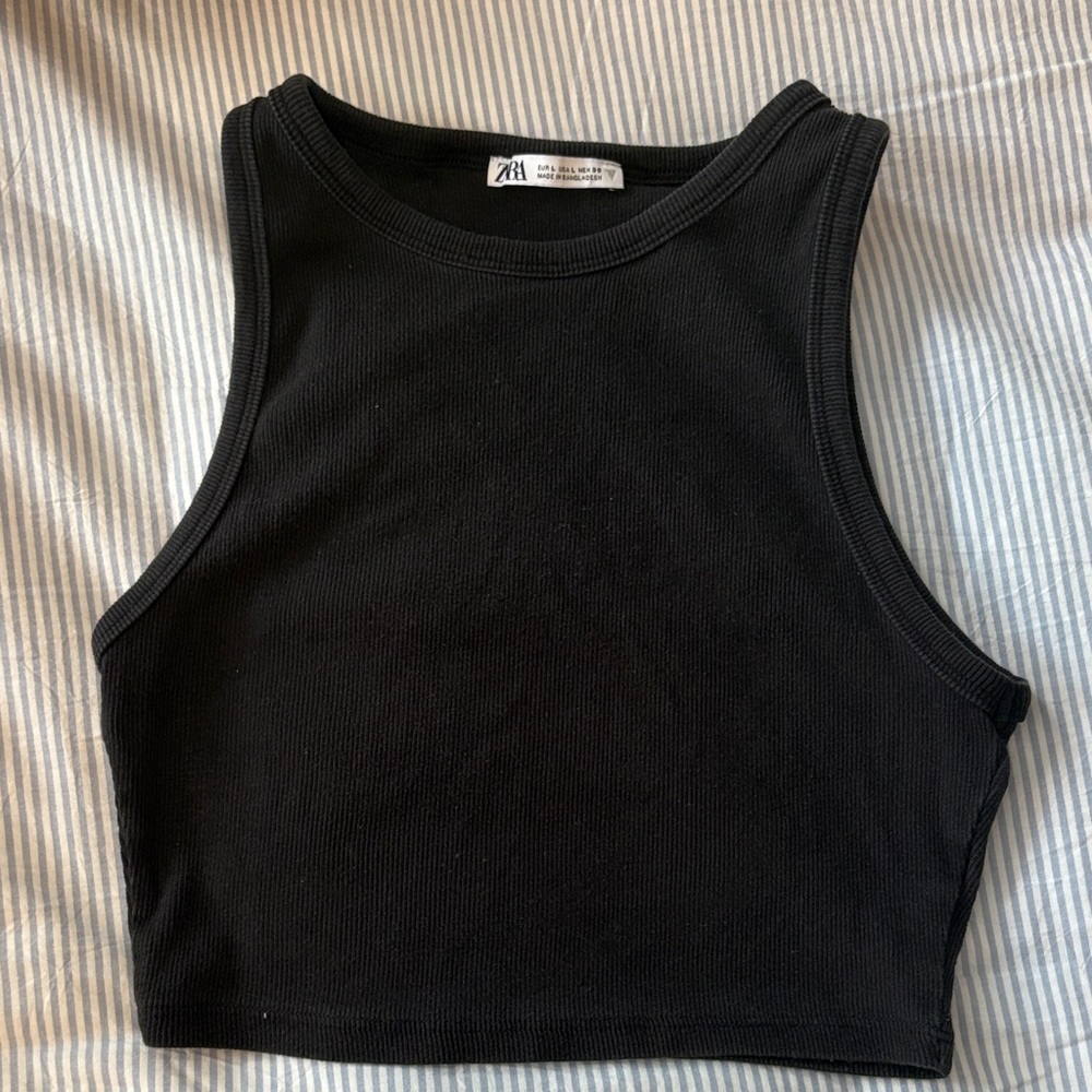 Zara Black Crop Top